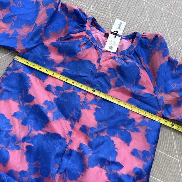 NEW Abbey Glass x Tuckernuck Elise Dress Pink and Blue Tea Rose Organza XL$365 - Picture 10 of 13